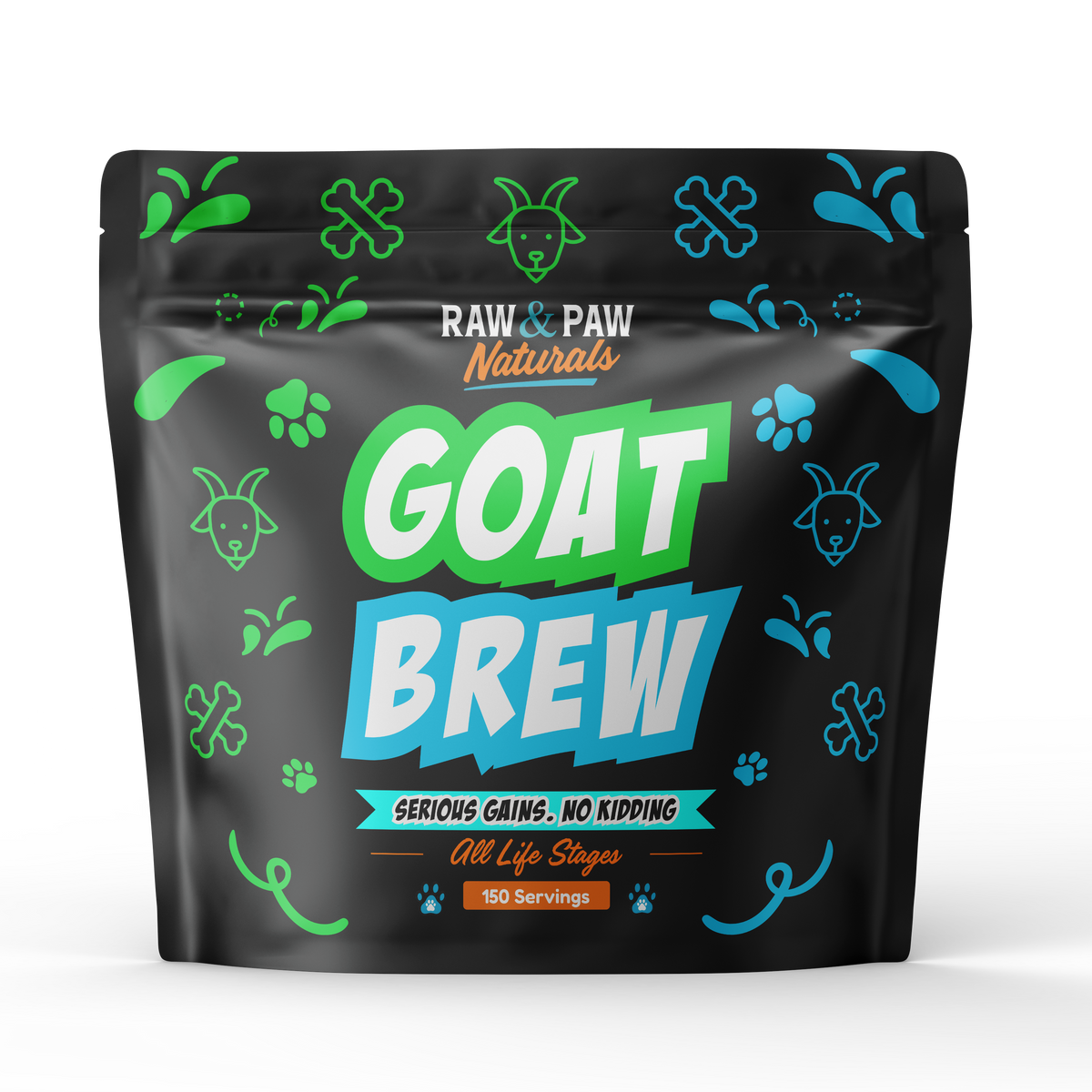 Raw & Paw Goat Brew | Targeted Nutrition for Puppy Weaning, Nursing Support, and Gut Recovery (NEW 60 SERVING)