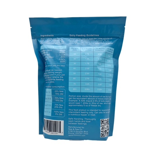 Freeze Dried – Beef, Organ and Tripe + Bone