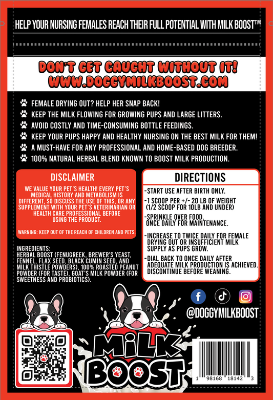 Milk Boost back label