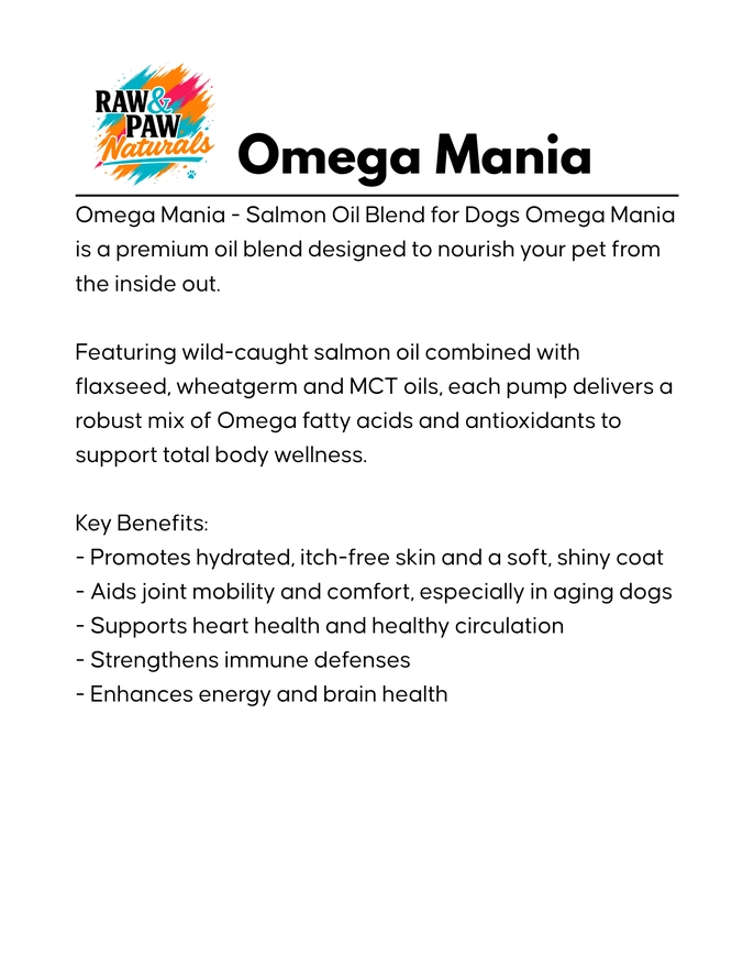 Omega Mania: The Ultimate Omega Oil Blend for Dogs