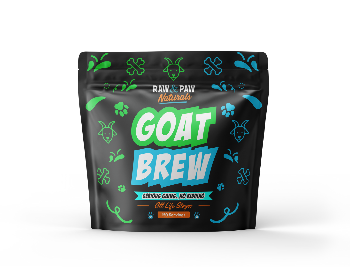 Raw & Paw Goat Brew | Targeted Nutrition for Puppy Weaning, Nursing Support, and Gut Recovery (NEW 60 SERVING)
