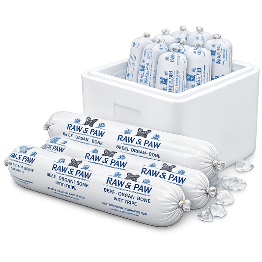 Beef, Organ & Tripe  + Bone Raw Dog Food Case (12 x 2lb Chubs) - TEMPORARILY OUT OF STOCK